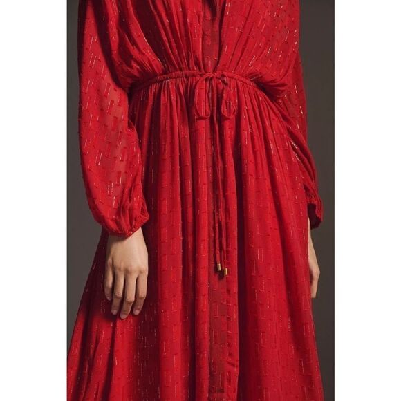 Anthropologie Allene Shimmer Maxi Dress S - Picture 2 of 7